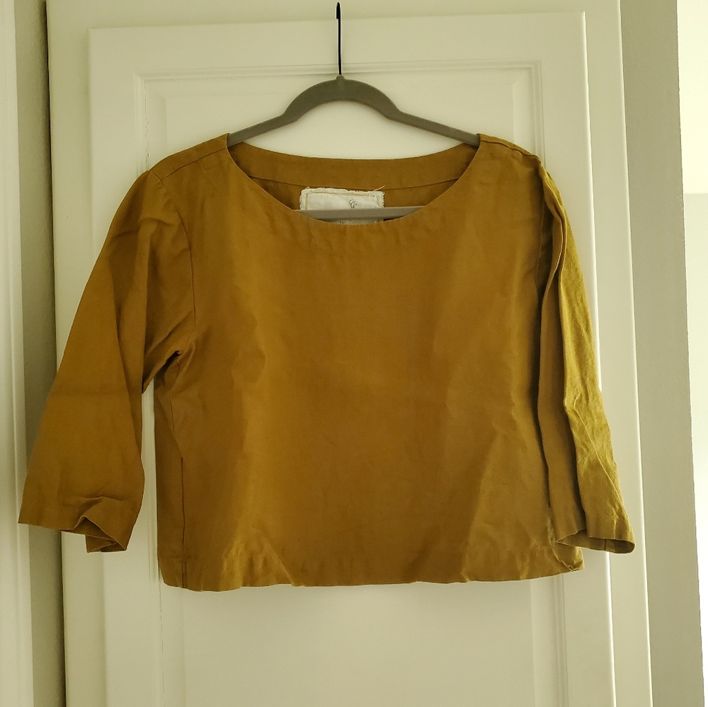 Notperfectlinen January Top Bronze Brown